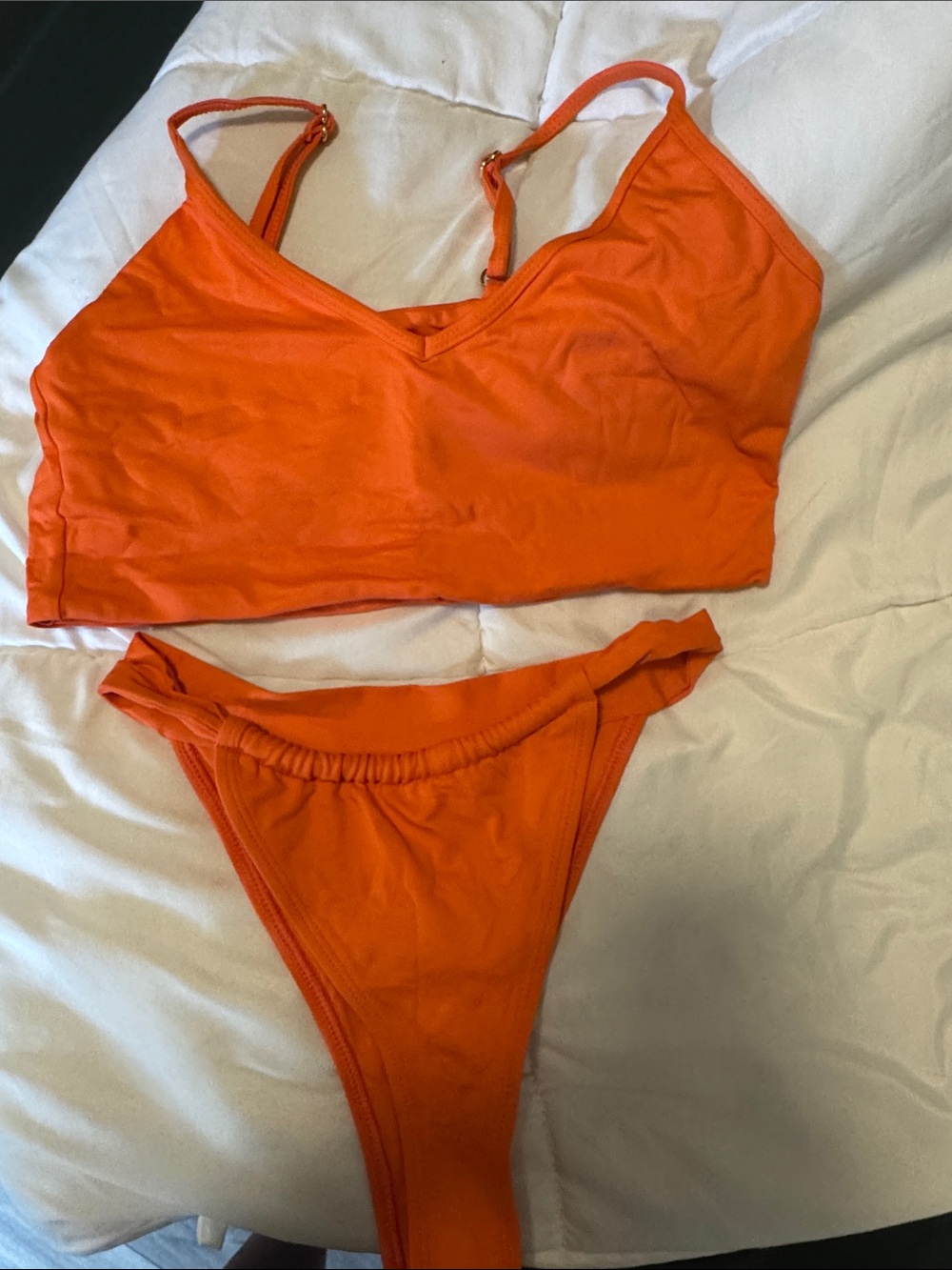 Knight Swim Bright Orange Two-Piece Bikini Set